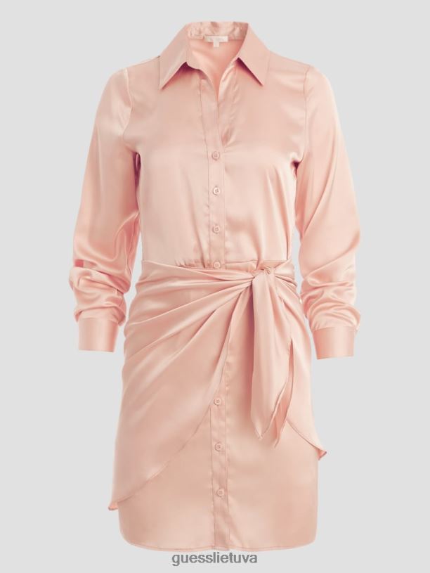 moterys GUESS 6NLN555 drabužiai miltelių rožė Eco alya suknelė