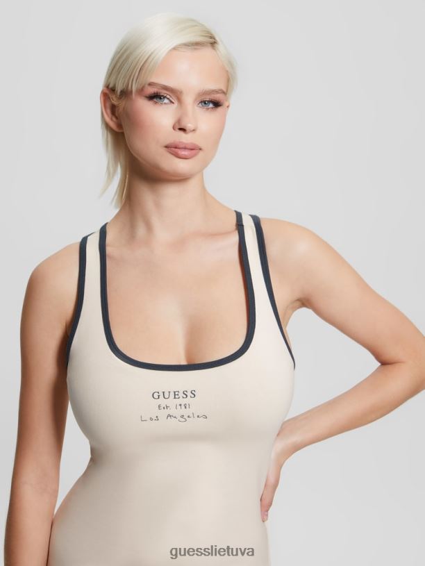 moterys GUESS 6NLN589 drabužiai subtiliai rožinė ekologinio ženklo aktyvi suknelė