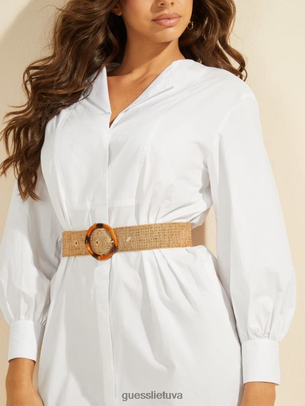 moterys GUESS 6NLN680 drabužiai tikra balta tropez marškinėliai