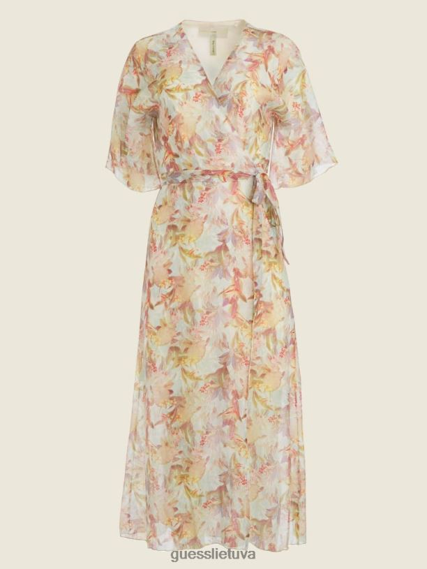 moterys GUESS 6NLN704 drabužiai miraflores printas damienne suknele