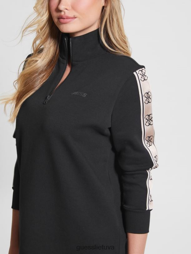 moterys GUESS 6NLN726 drabužiai juodas Eco britney suknelė su logotipu