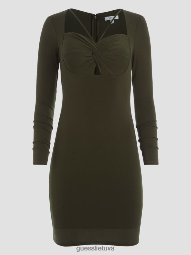 moterys GUESS 6NLN754 drabužiai medžiotojas žalias ekologiška emma suknelė