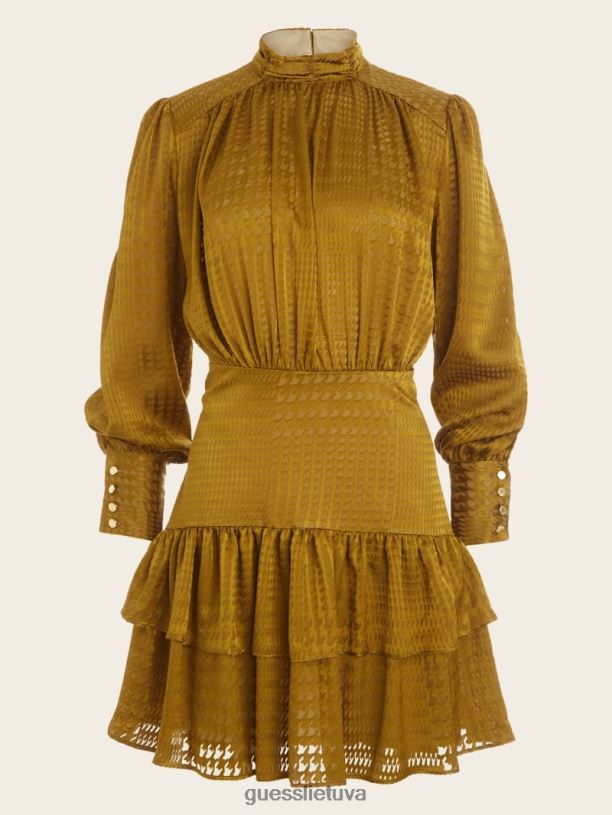 moterys GUESS 6NLN779 drabužiai alyvuogių aukso Velio princas mile suknele