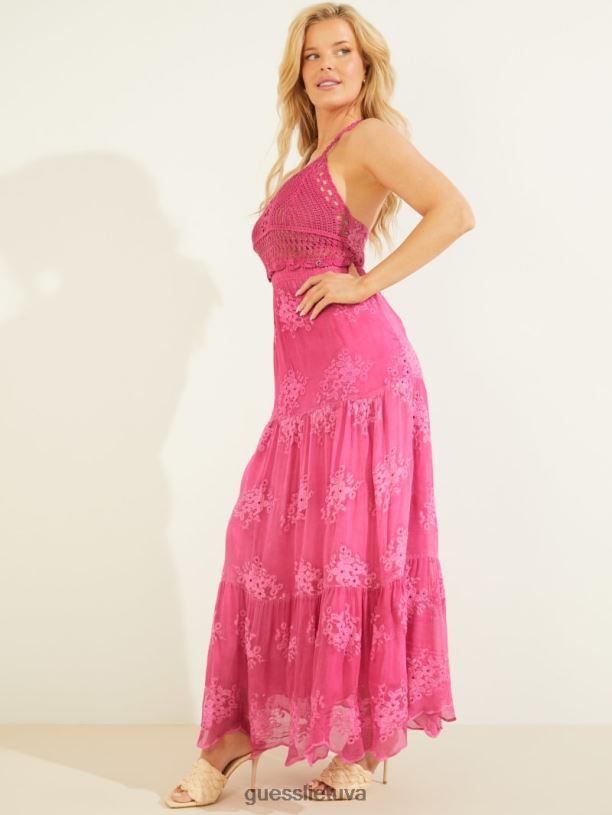 moterys GUESS 6NLN782 drabužiai purpurinis drakonas vanda suknele