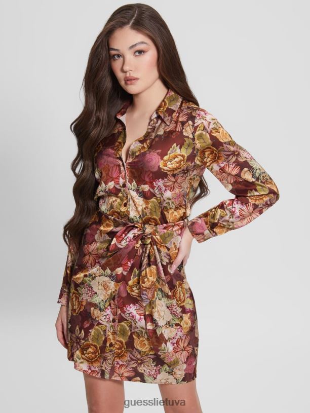 moterys GUESS 6NLN791 drabužiai skaitmeninis gobeleno spausdinimas ma Eco alya marginta suknelė