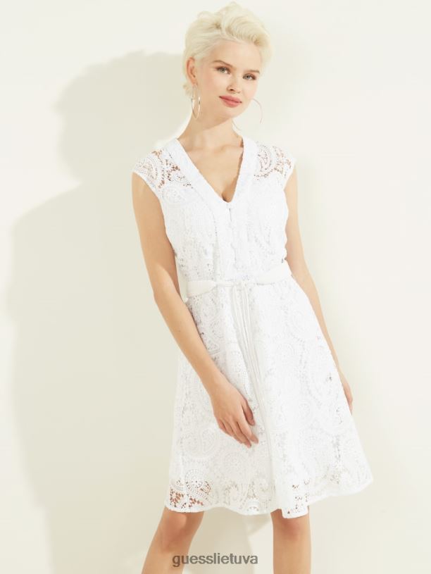 moterys GUESS 6NLN831 drabužiai visiškai baltas mykonos suknele