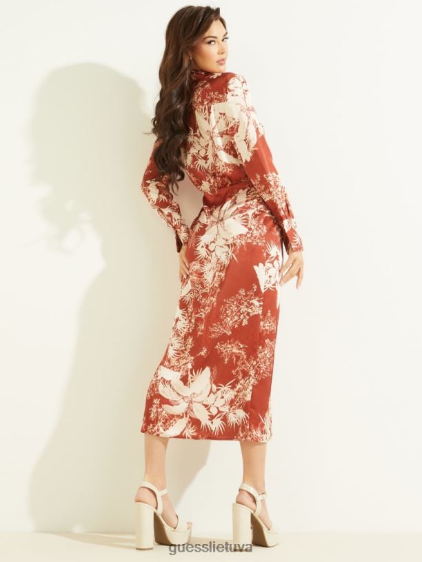 moterys GUESS 6NLN836 drabužiai kaimo sodo tualetas ekologiška dorothee suknelė