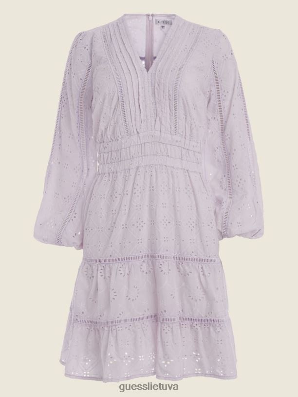 moterys GUESS 6NLN881 drabužiai levandų migla multi ekologinė arita suknelė