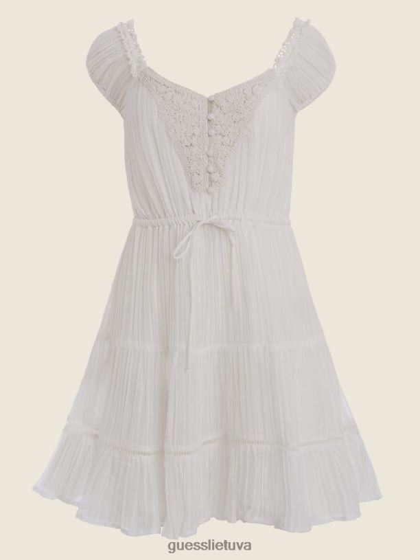 moterys GUESS 6NLN913 drabužiai visiškai baltas ciel nerta suknele