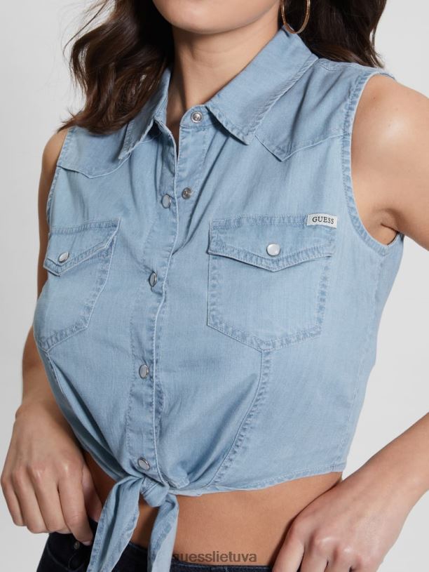 moterys GUESS 6NLN102 drabužiai medano plovimas klasikinis vakarietiškas viršus