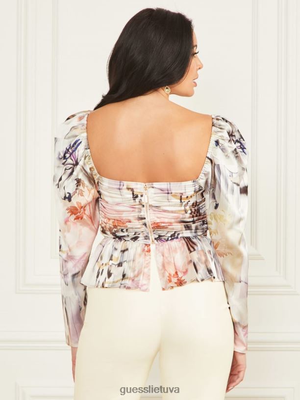 moterys GUESS 6NLN1107 drabužiai pavasario vėjelio spauda garsiakalbis viršus