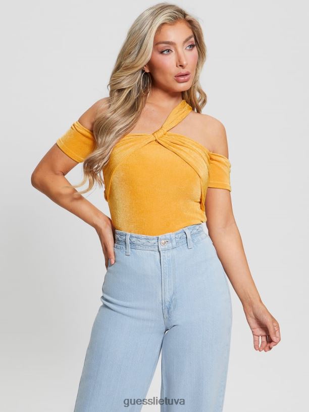 moterys GUESS 6NLN1261 drabužiai saulės akmuo malori susuktu dirželiu viršus