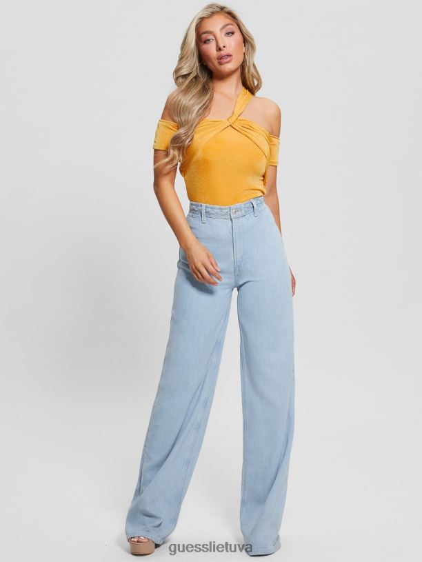 moterys GUESS 6NLN1261 drabužiai saulės akmuo malori susuktu dirželiu viršus