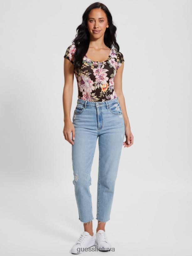 moterys GUESS 6NLN1266 drabužiai ciaobella eko karla henley viršus