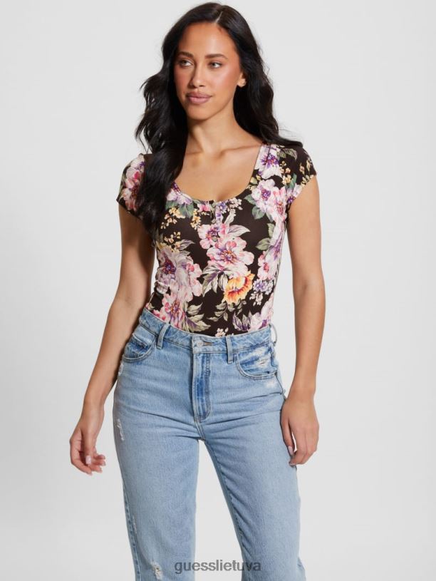 moterys GUESS 6NLN1266 drabužiai ciaobella eko karla henley viršus