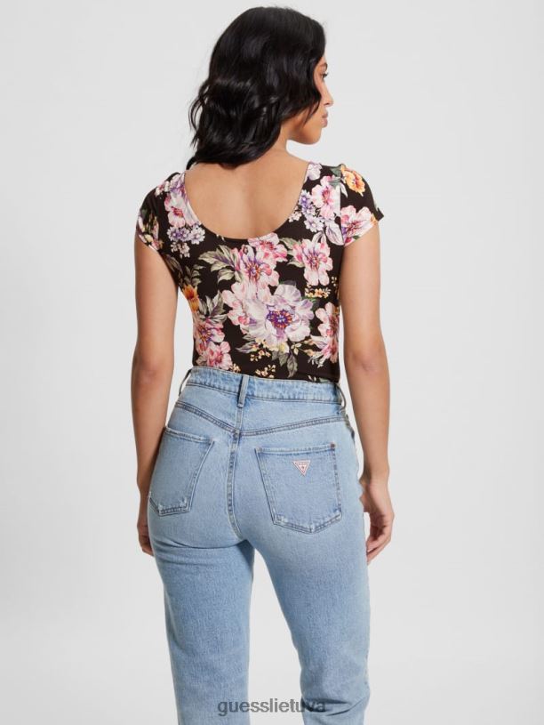 moterys GUESS 6NLN1266 drabužiai ciaobella eko karla henley viršus