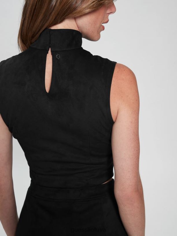 moterys GUESS 6NLN1391 drabužiai juodas micheline viršus