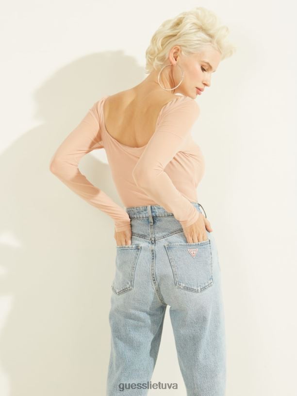 moterys GUESS 6NLN1393 drabužiai rožių palaima kimbra tinklelio viršus