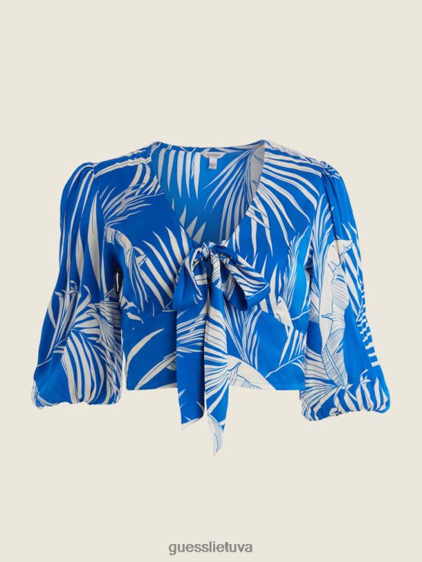 moterys GUESS 6NLN1420 drabužiai baja delno atspaudas mėlynas eko tamara viršutinė dalis