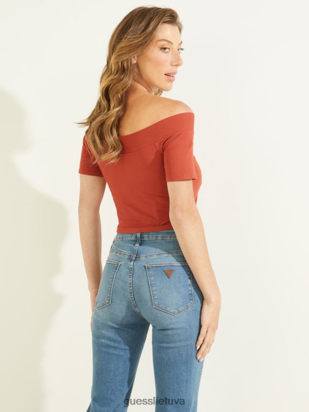 moterys GUESS 6NLN1445 drabužiai sonoran raudona eko binash ant pečių