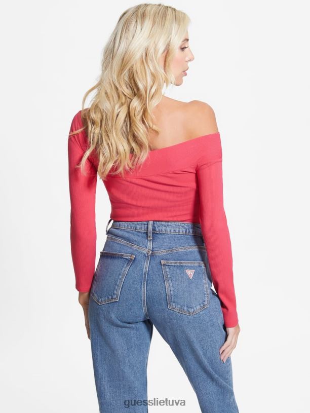 moterys GUESS 6NLN1599 drabužiai vaisių sultys rausvos eko amelia viršutinė pečių juosta