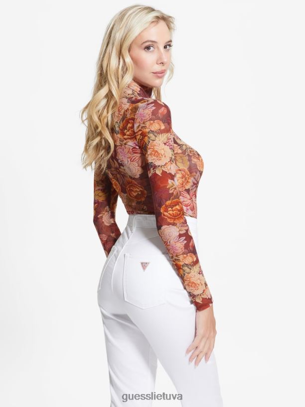 moterys GUESS 6NLN1615 drabužiai skaitmeninis gobeleno spausdinimas ma eko kamaria margintas viršus
