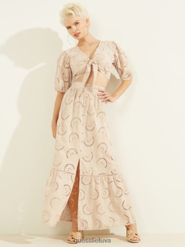 moterys GUESS 6NLN1688 drabužiai cemento Silvia akutės viršus