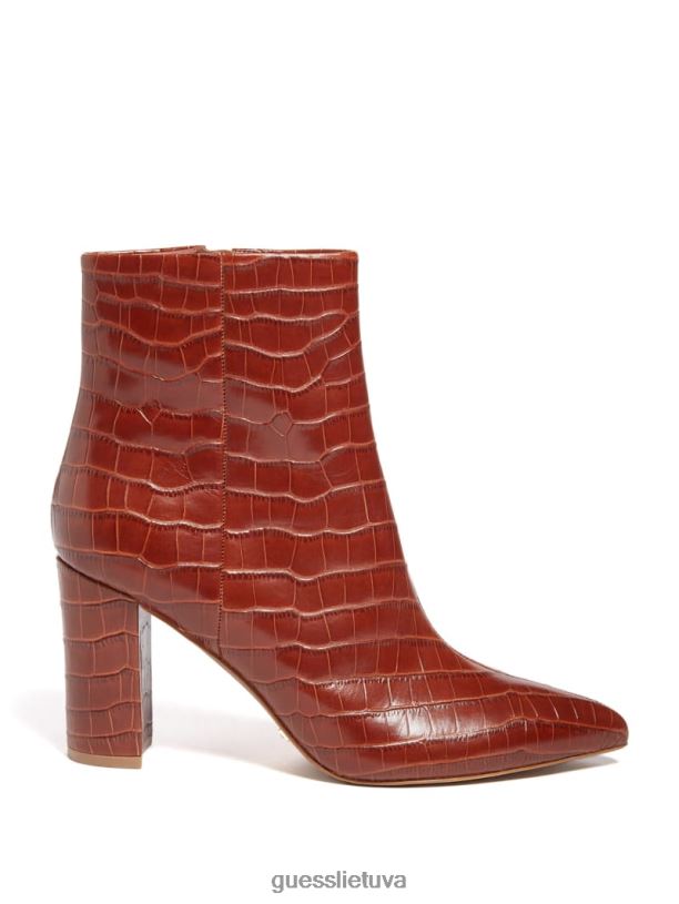moterys GUESS 6NLN3537 avalynė kaštonų rudos spalvos ulea Croc odiniai batukai