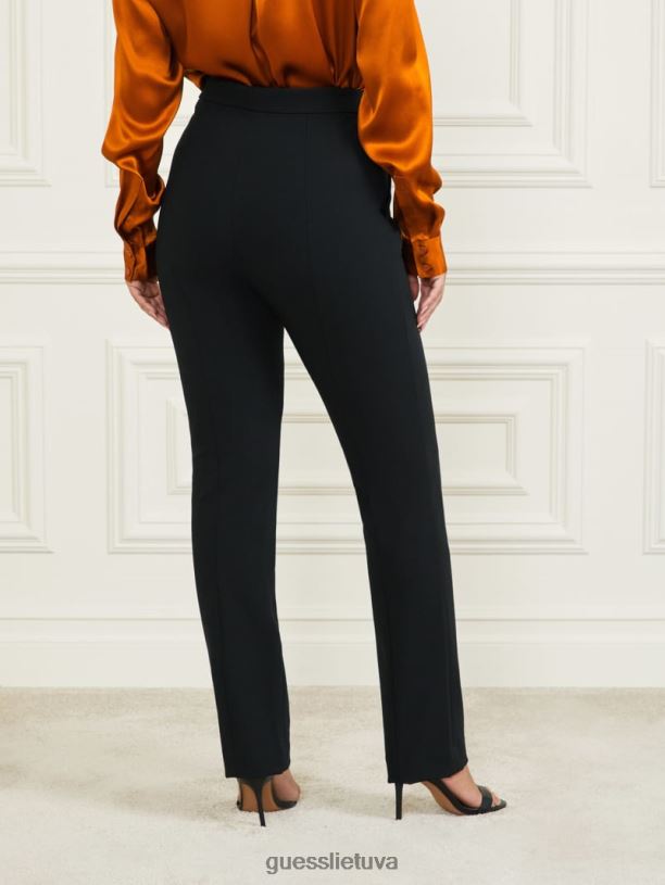 moterys GUESS 6NLN2128 drabužiai juodas logan tiesiomis kelnėmis