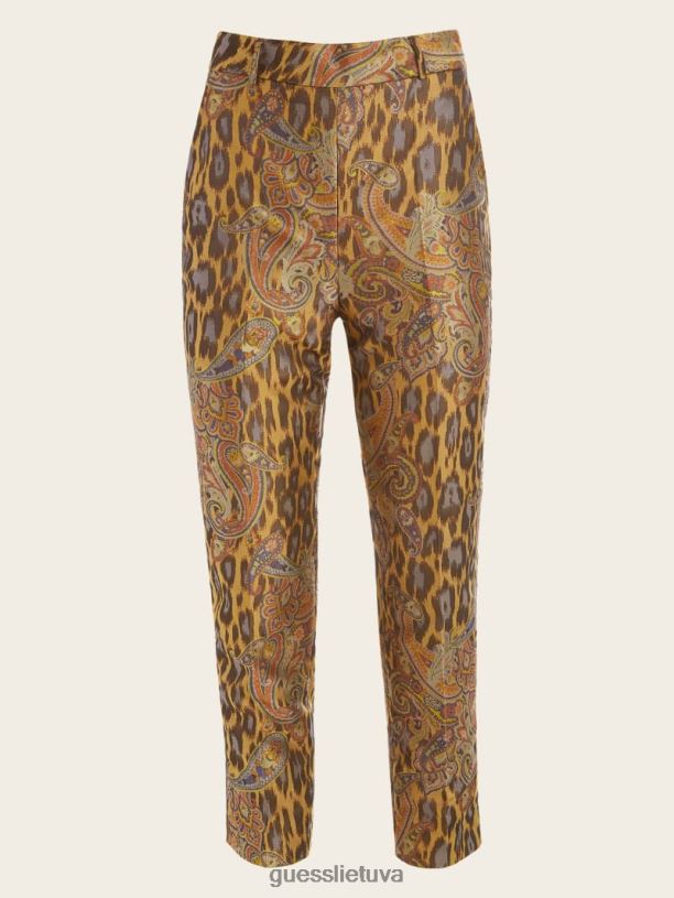 moterys GUESS 6NLN2242 drabužiai fenikso kylantis žakardas fenikso kylančios žakardo kelnės