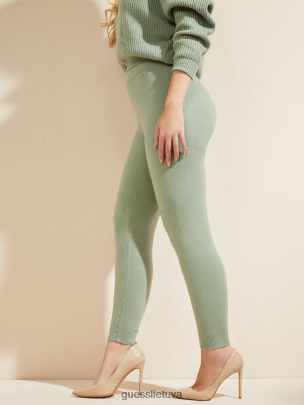 moterys GUESS 6NLN2377 drabužiai šiferio pilka prisiglausti kašmyro megztinio kelnaitės