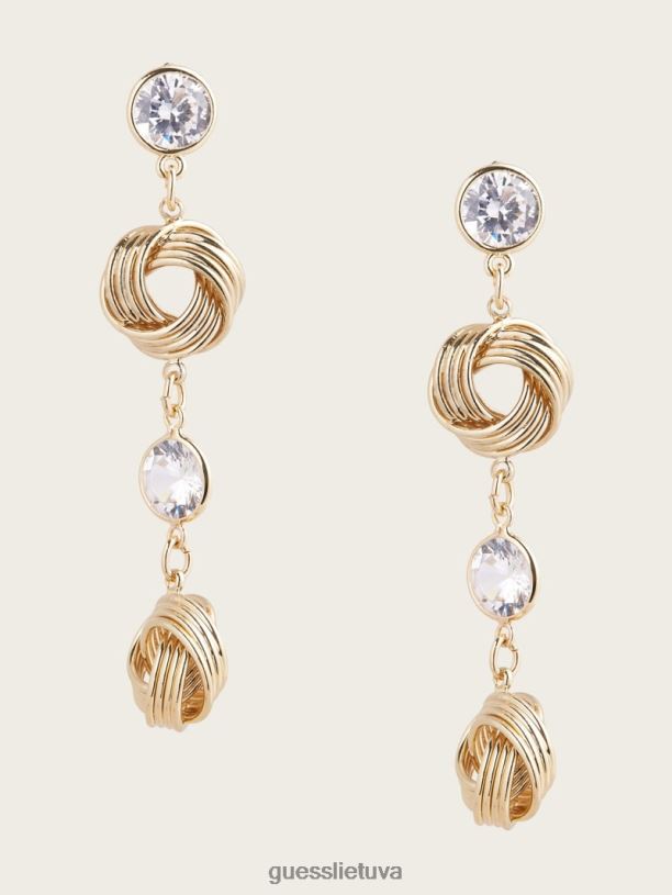 moterys GUESS 6NLN3866 priedas auksas cz mazgo linijinis auskaras