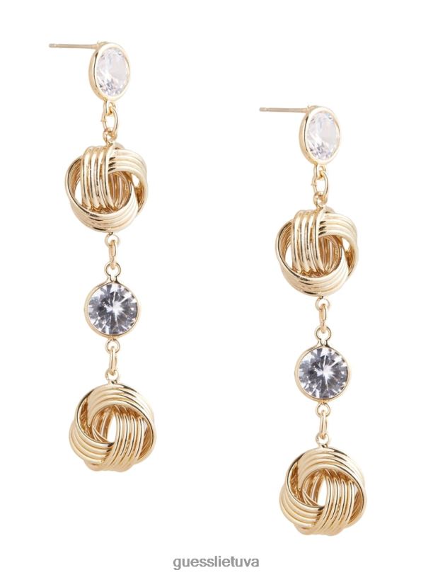 moterys GUESS 6NLN3866 priedas auksas cz mazgo linijinis auskaras