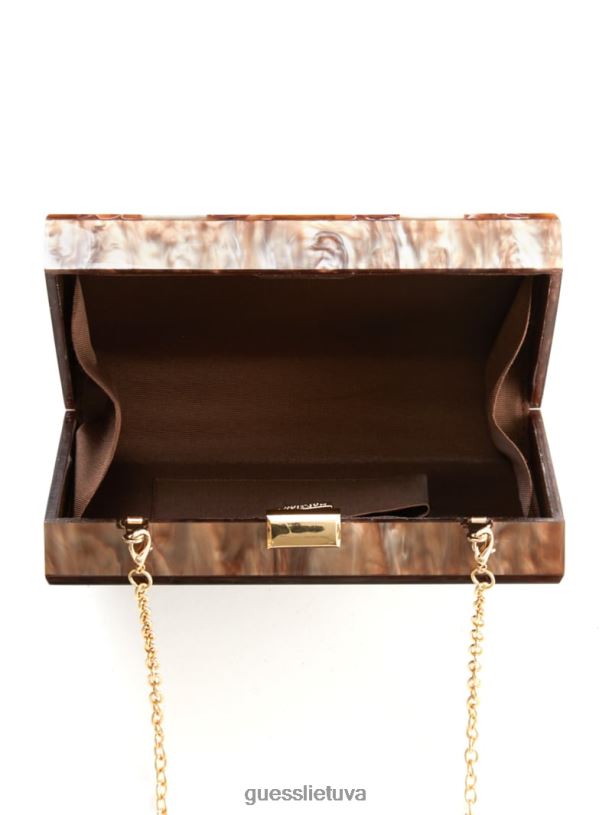 moterys GUESS 6NLN2820 krepšiai imbiero languota imbiero lucite sankaba