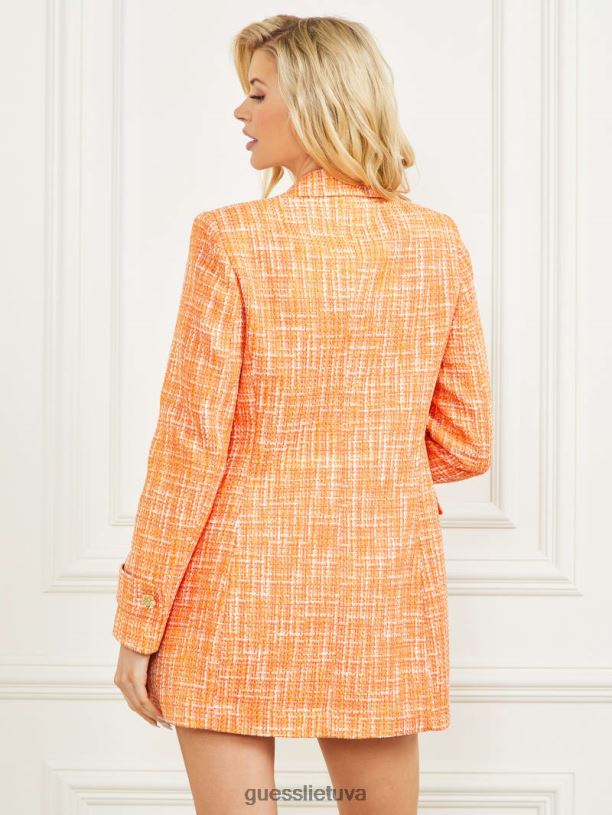 moterys GUESS 6NLN1796 drabužiai majų saulėlydis multi luella tvido švarkas