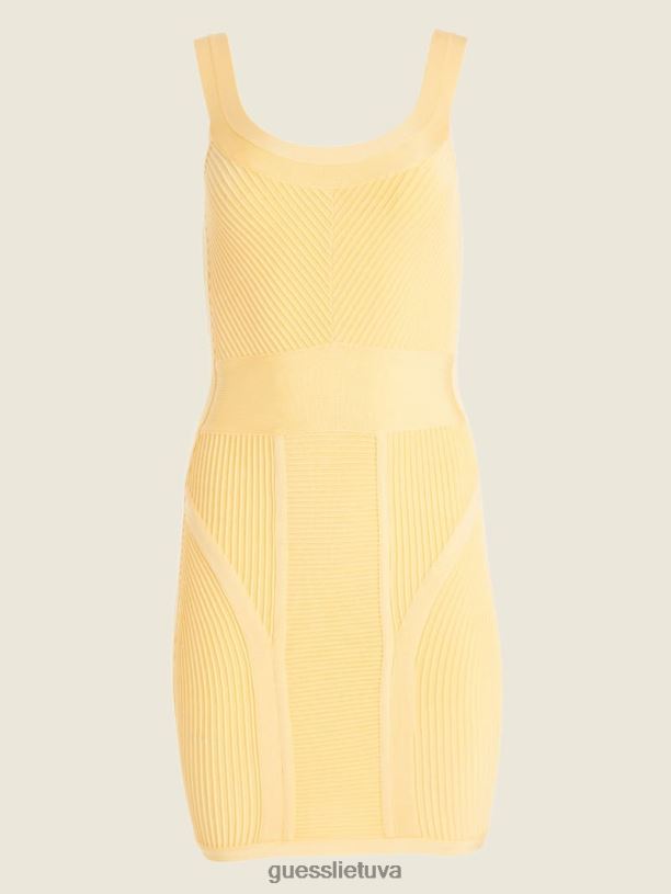 moterys GUESS 6NLN624 drabužiai kukurūzų šilkas bella bandage suknelė