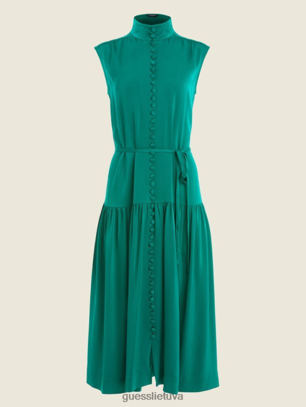 moterys GUESS 6NLN897 drabužiai violetinė žalsva brisa suknele