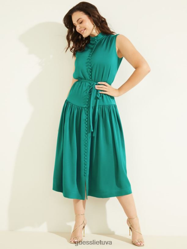 moterys GUESS 6NLN897 drabužiai violetinė žalsva brisa suknele