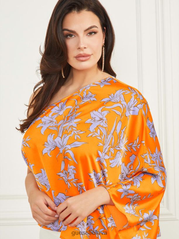 moterys GUESS 6NLN1024 drabužiai saulės spindulių apelsinas marley viršus su vienu pečiu