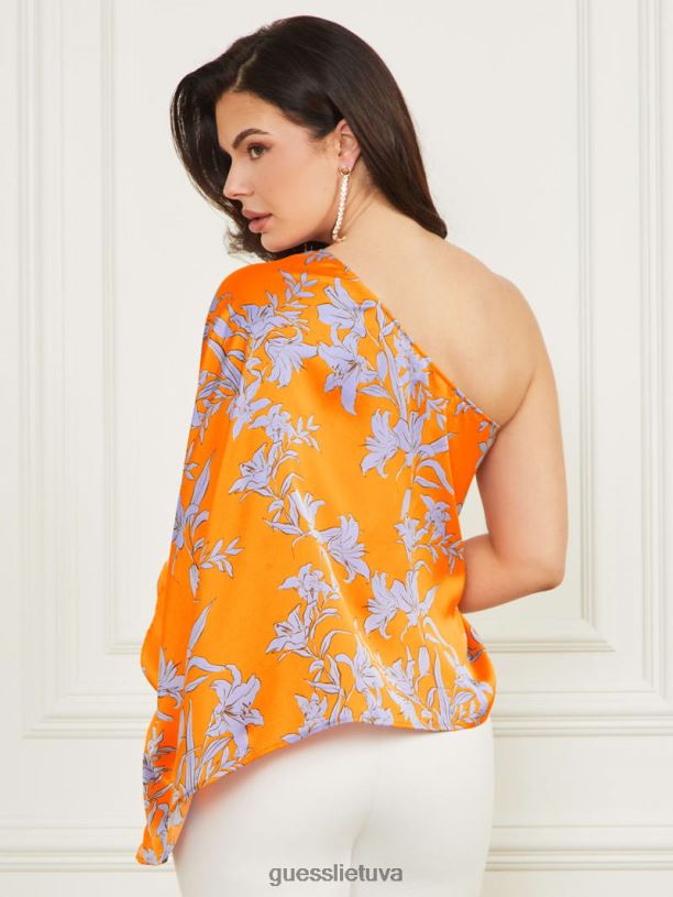 moterys GUESS 6NLN1024 drabužiai saulės spindulių apelsinas marley viršus su vienu pečiu