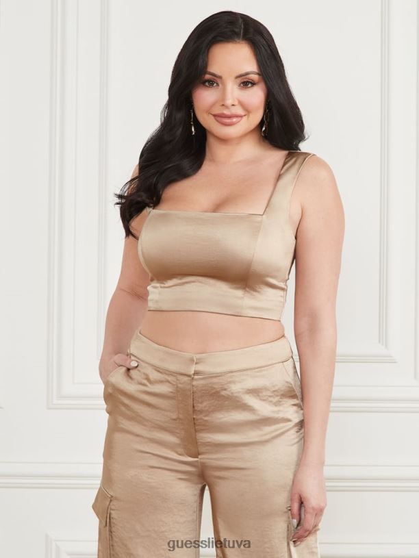 moterys GUESS 6NLN1131 drabužiai dėmesingas multi Vera crop top