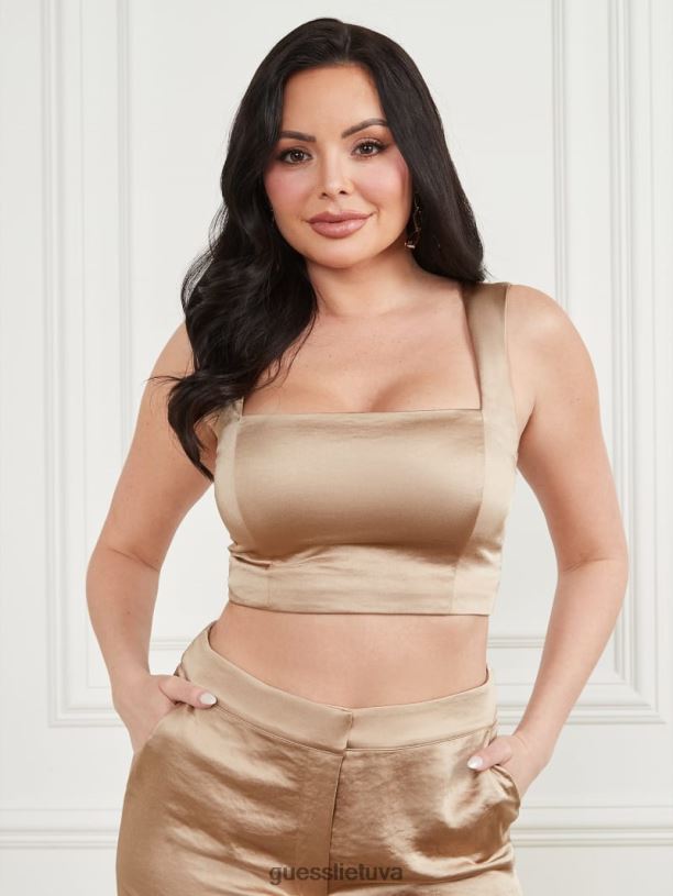 moterys GUESS 6NLN1131 drabužiai dėmesingas multi Vera crop top