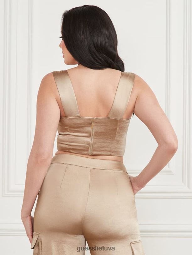 moterys GUESS 6NLN1131 drabužiai dėmesingas multi Vera crop top