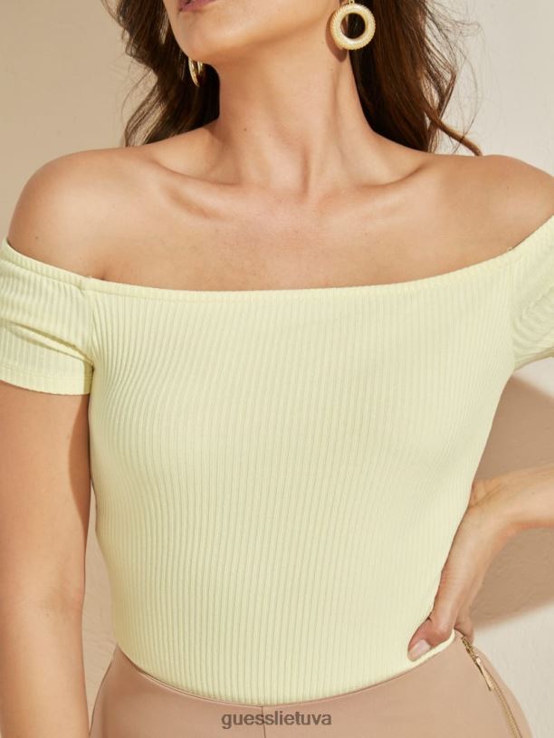 moterys GUESS 6NLN1168 drabužiai kukurūzų šilkas ekologinis angie nepertraukiamas bodis