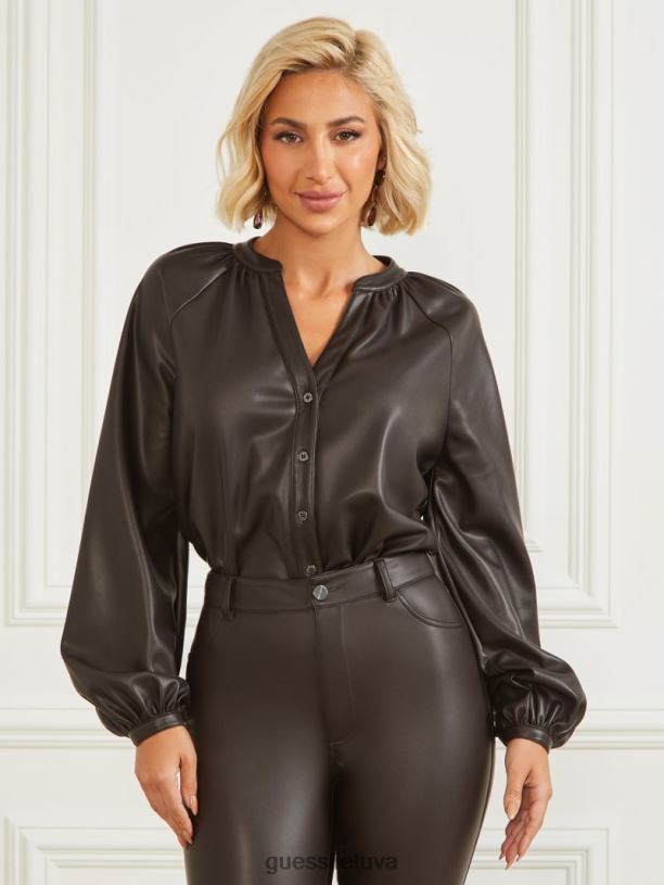 moterys GUESS 6NLN1456 drabužiai tamsus kepsnys foxton palaidinė