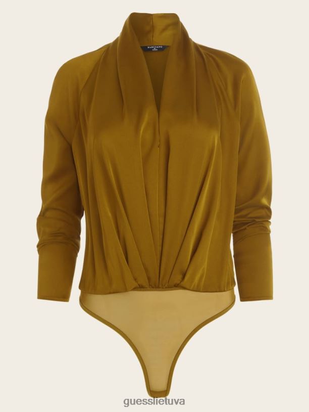 moterys GUESS 6NLN1600 drabužiai alyvuogių aukso Delilah bodis