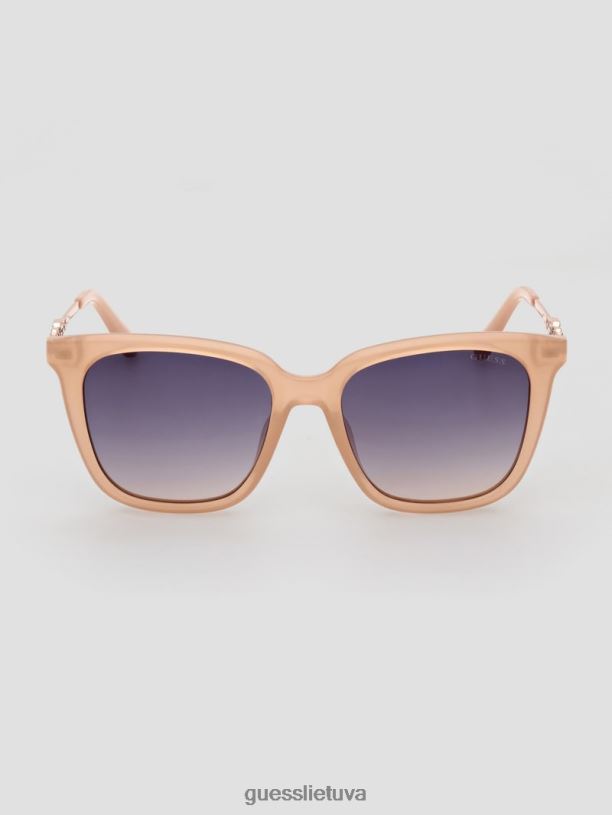 moterys GUESS 6NLN3650 priedas skaistalai plastikiniai kvadratiniai g akiniai nuo saulės
