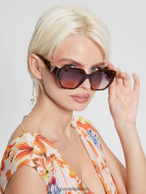 moterys GUESS 6NLN3666 priedas deliktas plastikiniai katės akių akiniai nuo saulės