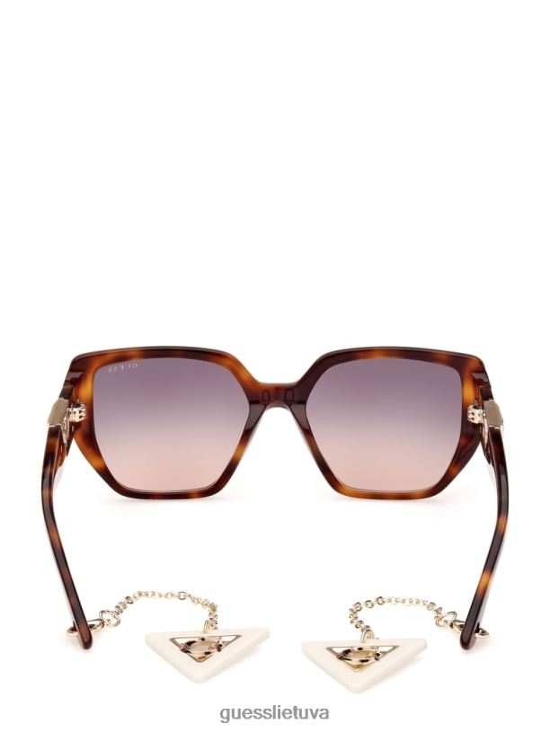 moterys GUESS 6NLN3666 priedas deliktas plastikiniai katės akių akiniai nuo saulės