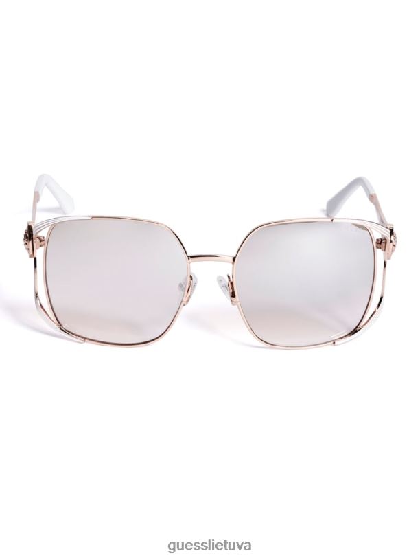 moterys GUESS 6NLN3707 priedas skaistalai vera kvadratiniai metaliniai akiniai nuo saulės